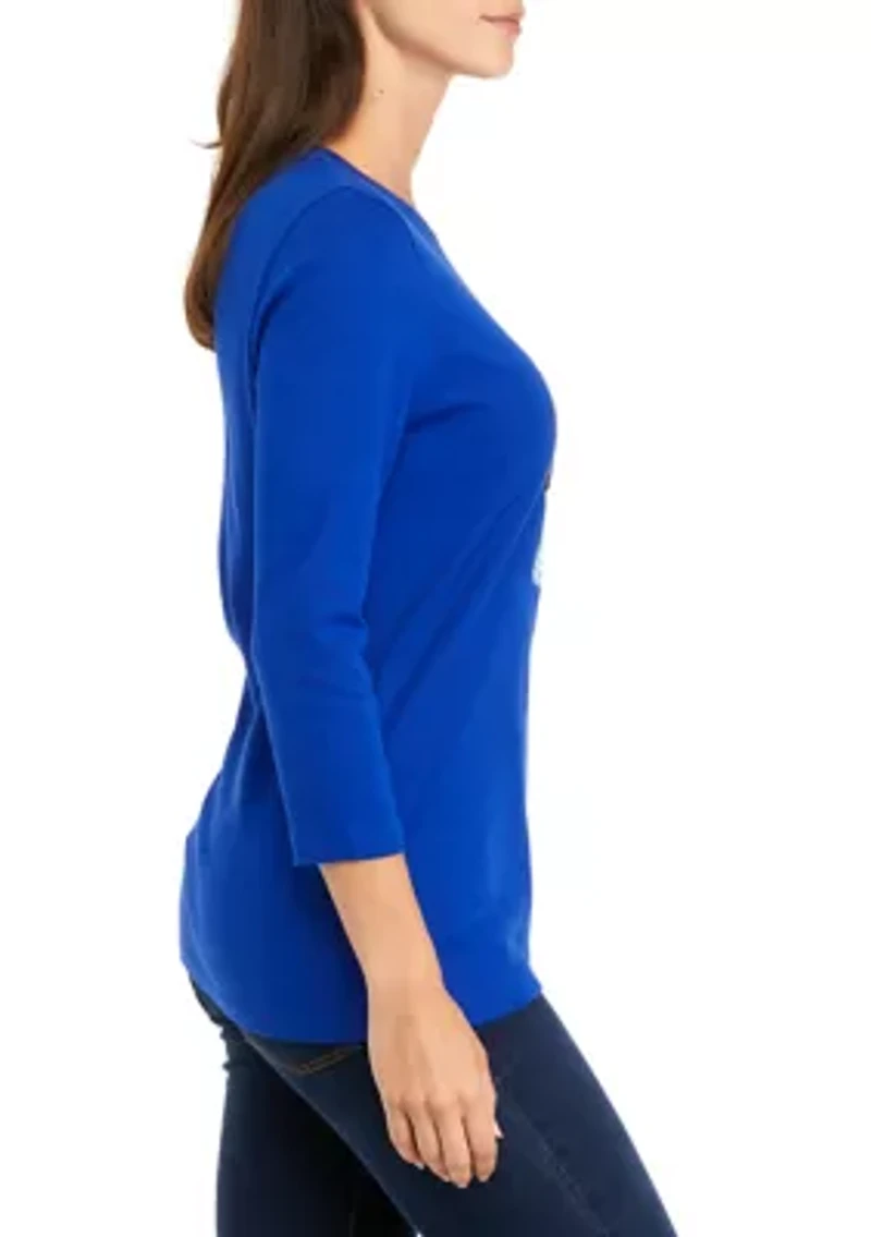 Women's 3/4 Sleeve Graphic T-Shirt