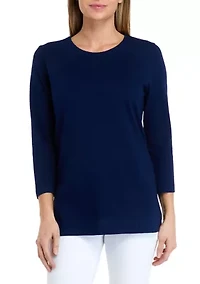 Women's 3/4 Sleeve Crew Neck T-Shirt