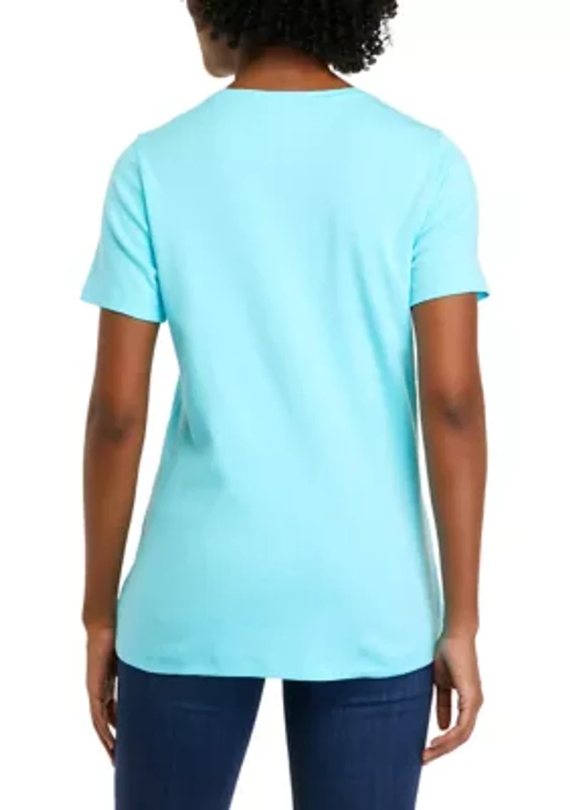 Women's Short Sleeve Crew Neck Fashion T-Shirt