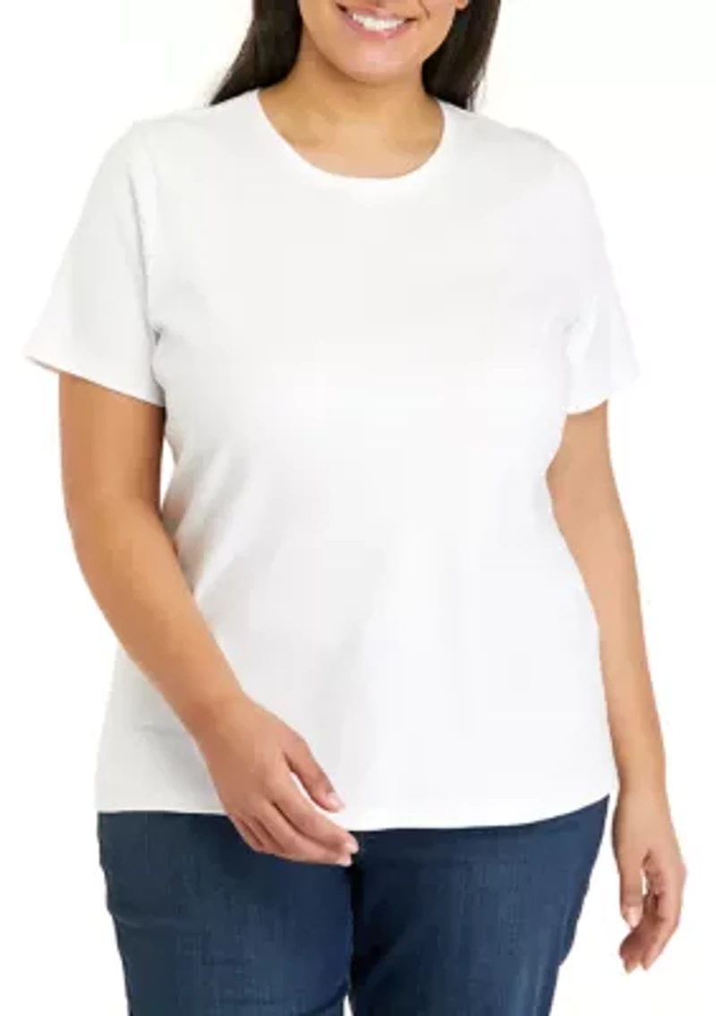 Plus Short Sleeve Crew Neck Shirt