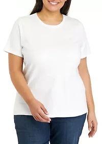 Plus Short Sleeve Crew Neck Shirt