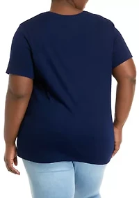 Plus Short Sleeve Crew Neck Shirt