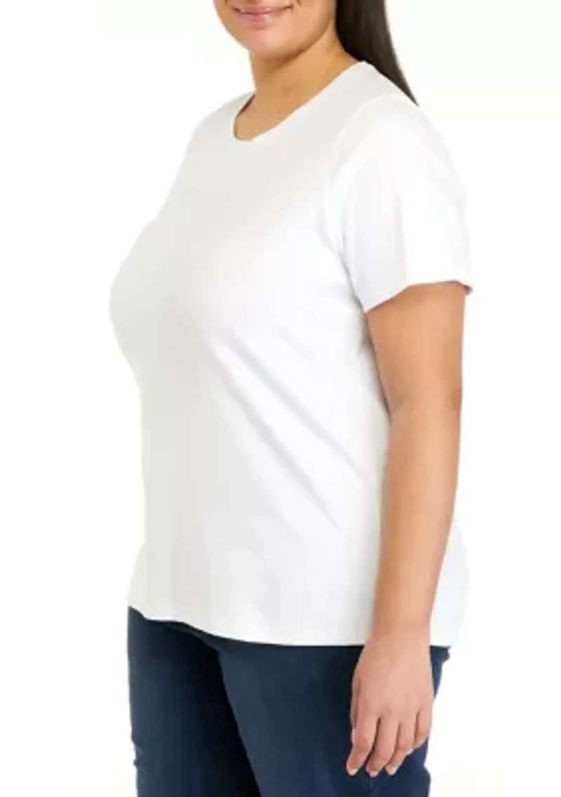 Plus Short Sleeve Crew Neck Shirt