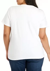 Plus Short Sleeve Crew Neck Graphic T-Shirt