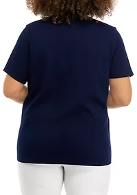 Plus Short Sleeve Crew Neck Graphic T-Shirt