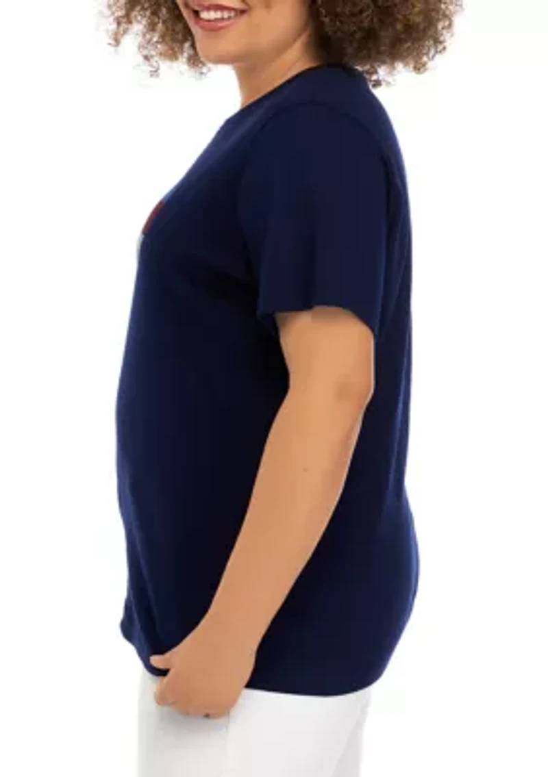 Plus Short Sleeve Crew Neck Graphic T-Shirt