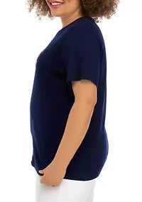 Plus Short Sleeve Crew Neck Graphic T-Shirt