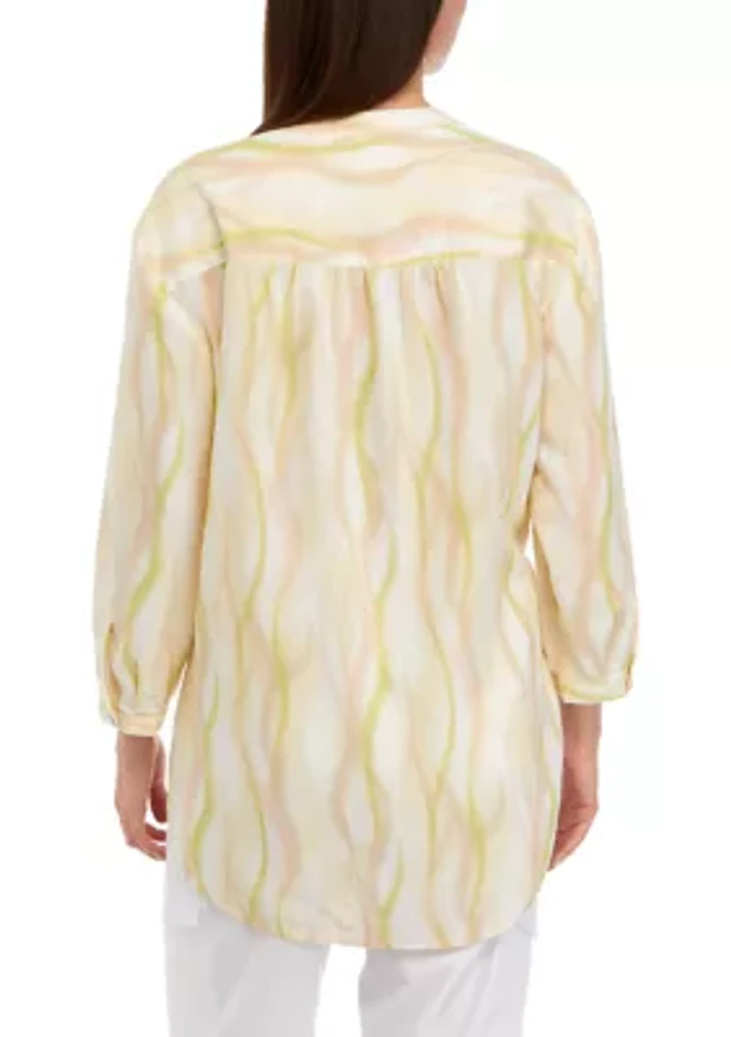 Women's Printed Linen Tunic
