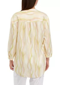 Women's Printed Linen Tunic