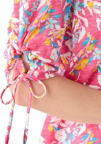Women's V-Neck Elbow Sleeve Top
