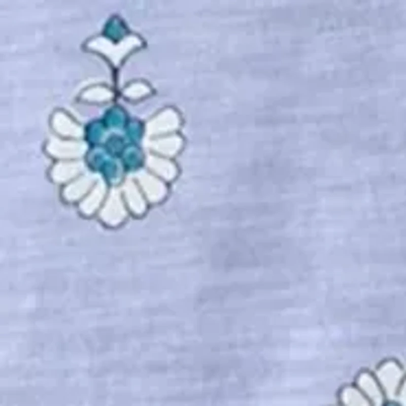 Women's 3/4 Sleeve Printed Top with Trim