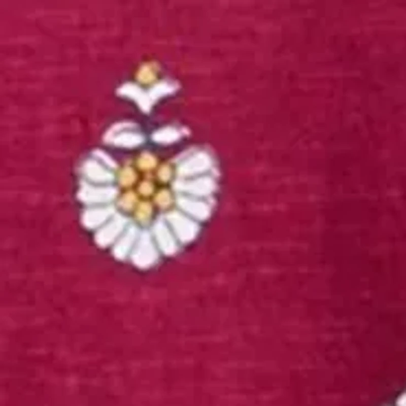 Women's 3/4 Sleeve Printed Top with Trim