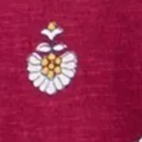 Women's 3/4 Sleeve Printed Top with Trim