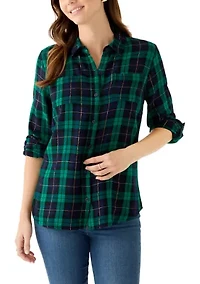 Women's Plaid Flannel Shirt