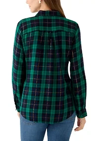 Women's Plaid Flannel Shirt