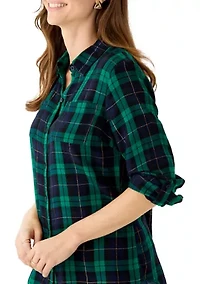 Women's Plaid Flannel Shirt