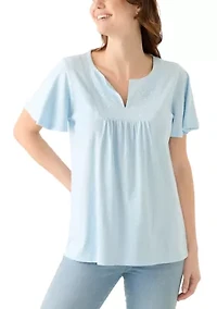 Women's Embroidered Detail Top