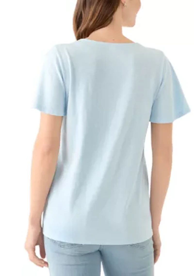 Women's Embroidered Detail Top