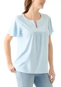 Women's Embroidered Detail Top