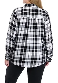 Plus Plaid Flannel Shirt