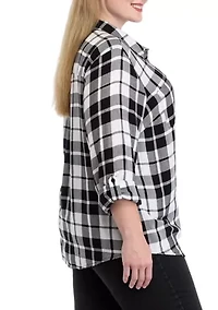 Plus Plaid Flannel Shirt