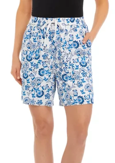 Women's 6" Printed Drawstring Shorts
