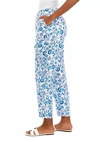 Women's Printed Linen Pants