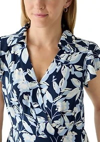 Women's Collared Tiered Midi Dress