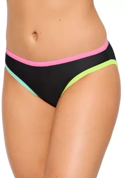 Color Block Hipster Swim Bottoms