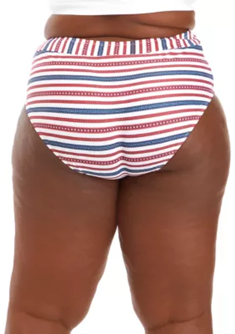 Plus Americana Banded High Waist Swim Bottoms
