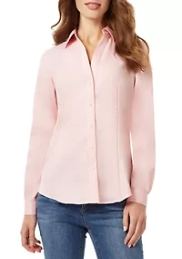 Women's Easy Care Solid Y-Neck Shirt