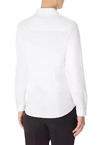 Women's Easy Care Solid Y-Neck Shirt