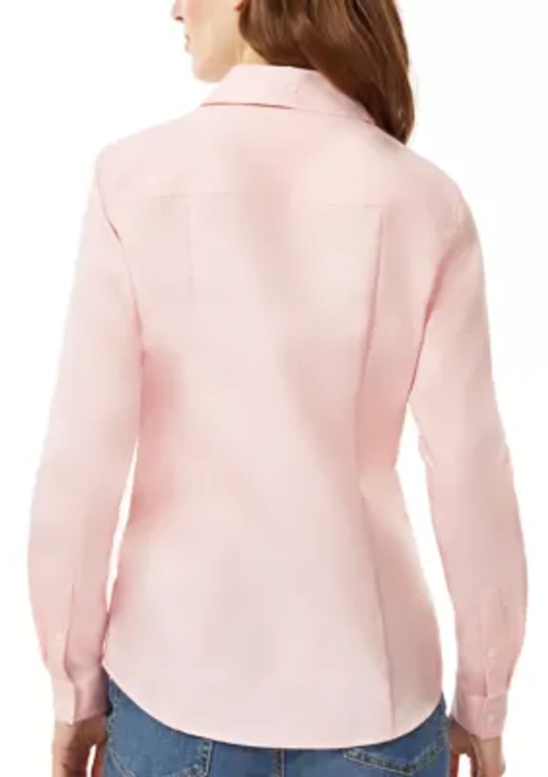 Women's Easy Care Solid Y-Neck Shirt