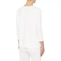 Serenity Knit 3/4 Dolman Sleeve Tunic with Seam Detail