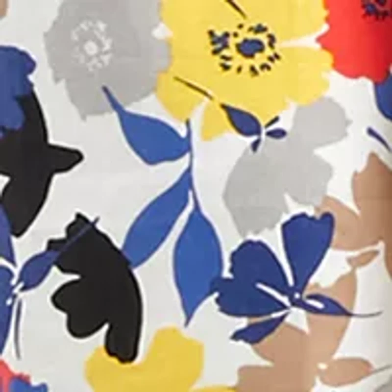 Plus Sleeveless V-Neck Floral Fit and Flare Midi Dress