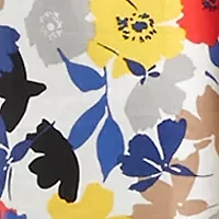 Plus Sleeveless V-Neck Floral Fit and Flare Midi Dress