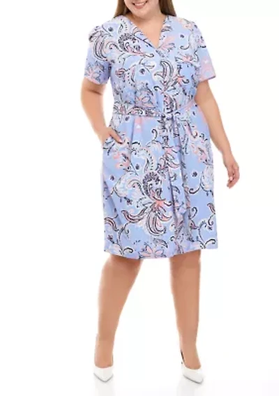 Plus Short Sleeve Shirtdress
