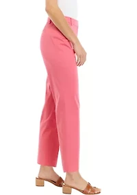 Petite Fly Front Duke Slim Ankle Pants