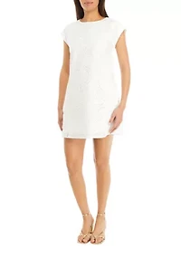 Petite Short Sleeve Side Button Swing Dress