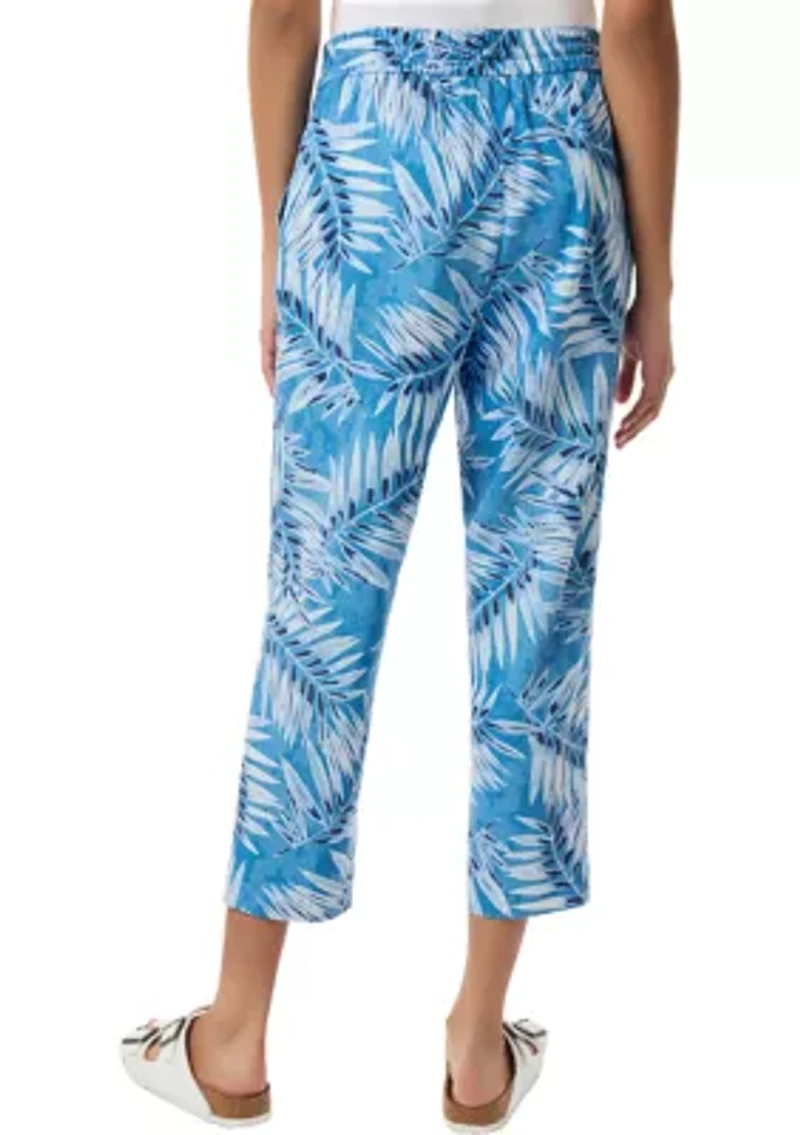 Petite Pull On D-String Straight Cropped Pants