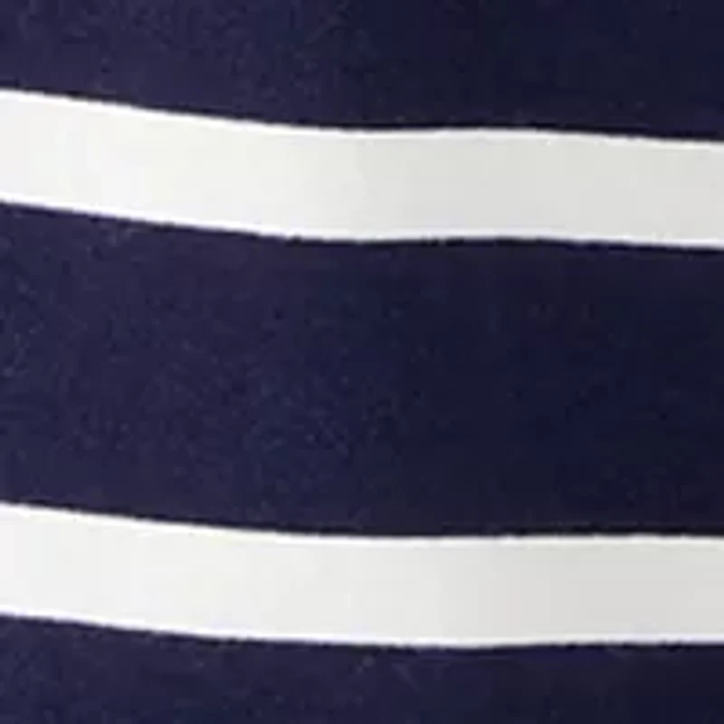 Petite Long Sleeve Stripe Popover Top