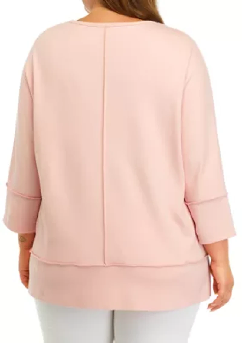 Plus 3/4 Sleeve Serenity Knit Top