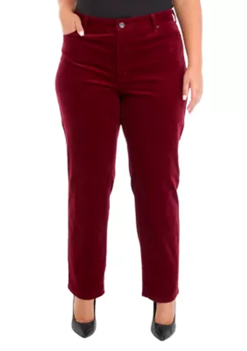 Plus Lexington Straight Leg Corduroy Pants