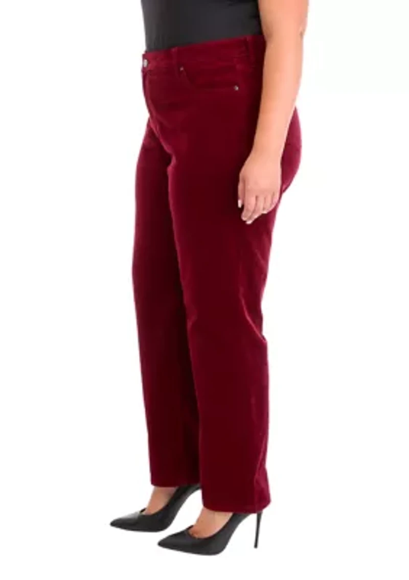 Plus Lexington Straight Leg Corduroy Pants
