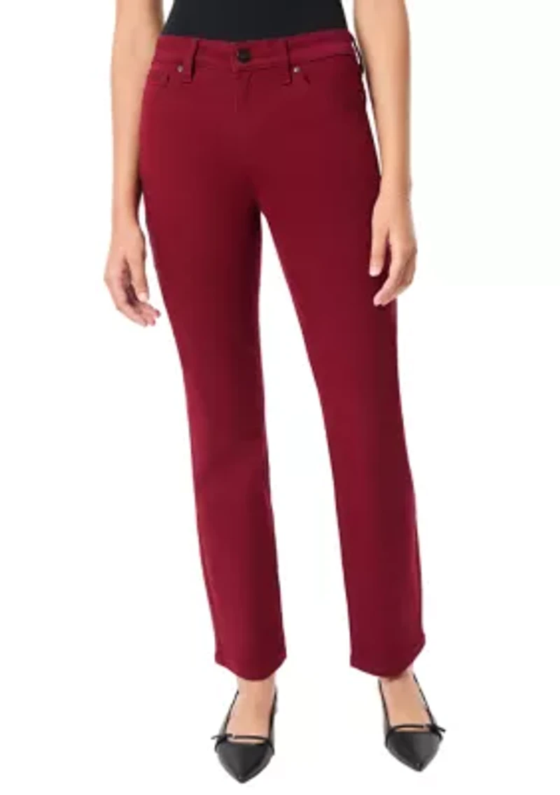 Petite Lexington Straight Colored Pants