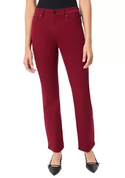 Petite Lexington Straight Colored Pants