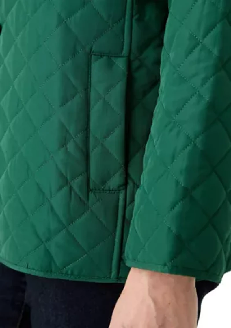 Plus 5 Button Quilted Jacket
