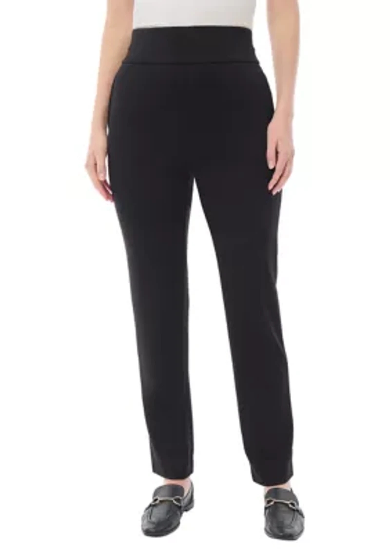 Petite Pull On Serenity Knit Straight Pants
