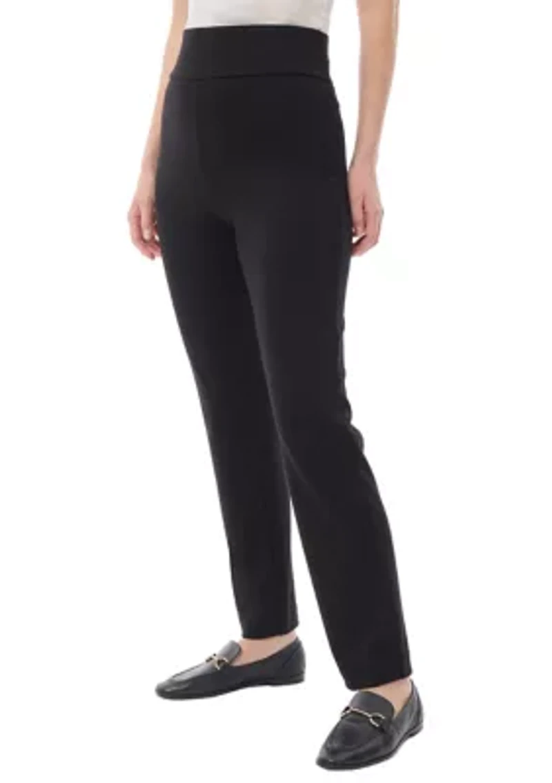 Petite Pull On Serenity Knit Straight Pants