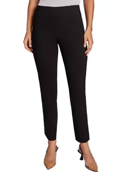 Women's Pull-On Wide Waistband Straight Ankle Pants